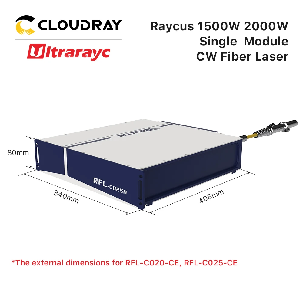 Ultrarayc الأصلي Raycus 1064nm مصدر ليزر الألياف وحدة واحدة 1-2KW CW ألياف الليزر لقطع آلة لحام