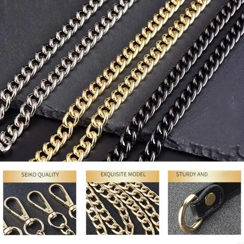 

PU Leather Shoulder Strap Bag Strap Metal Bag Chain Replacement Belt Crossbody Bag Strap Bag Accessories for DIY Bag 547A