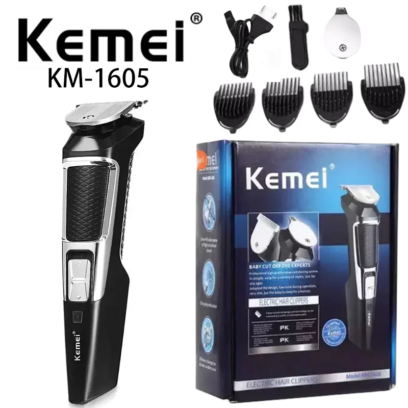 

Kemei Rechargeable Electric Hair Clipper Km-1605 Hair Trimmer