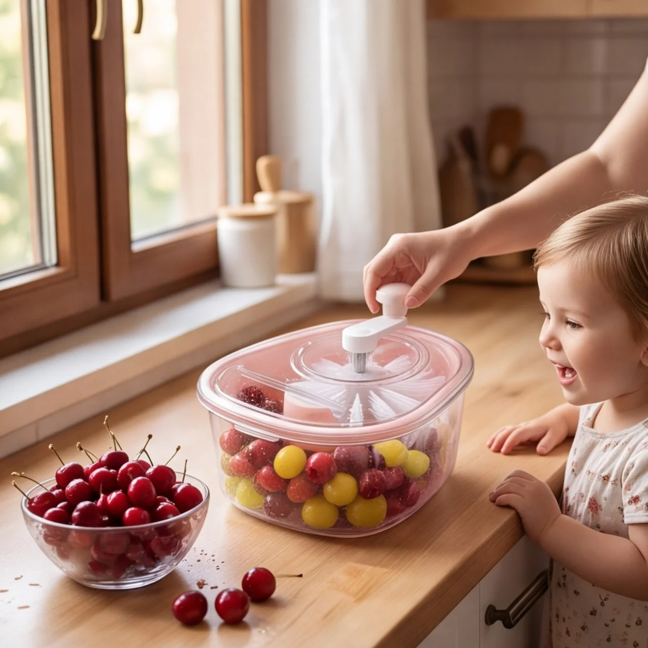 Fruit Cleaner Spinner Large Vegetable Scrubber Manual Salad Drainer Colander Basket Rapid Dry Berry Grape Washer Bowl Kitchen