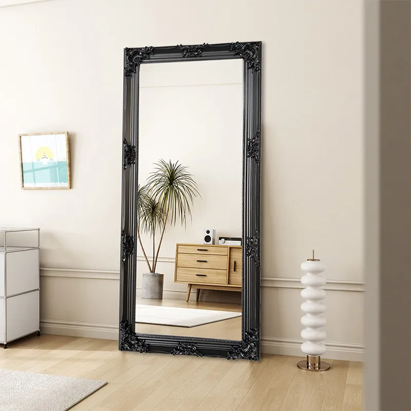Square Moving Mirror Living Room Modern Standing Girls Bedroom Floor Funky Bathroom Luxury Mirror Long Espelhos Home Products