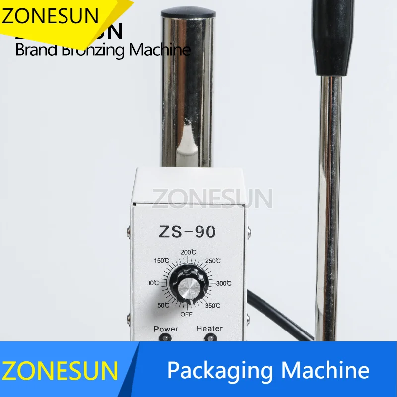 ZONESUN 110V/220V Manual Hot Foil Stamping Marking Machine Leather PVC Printer With Temperature Control Heat Press Machine
