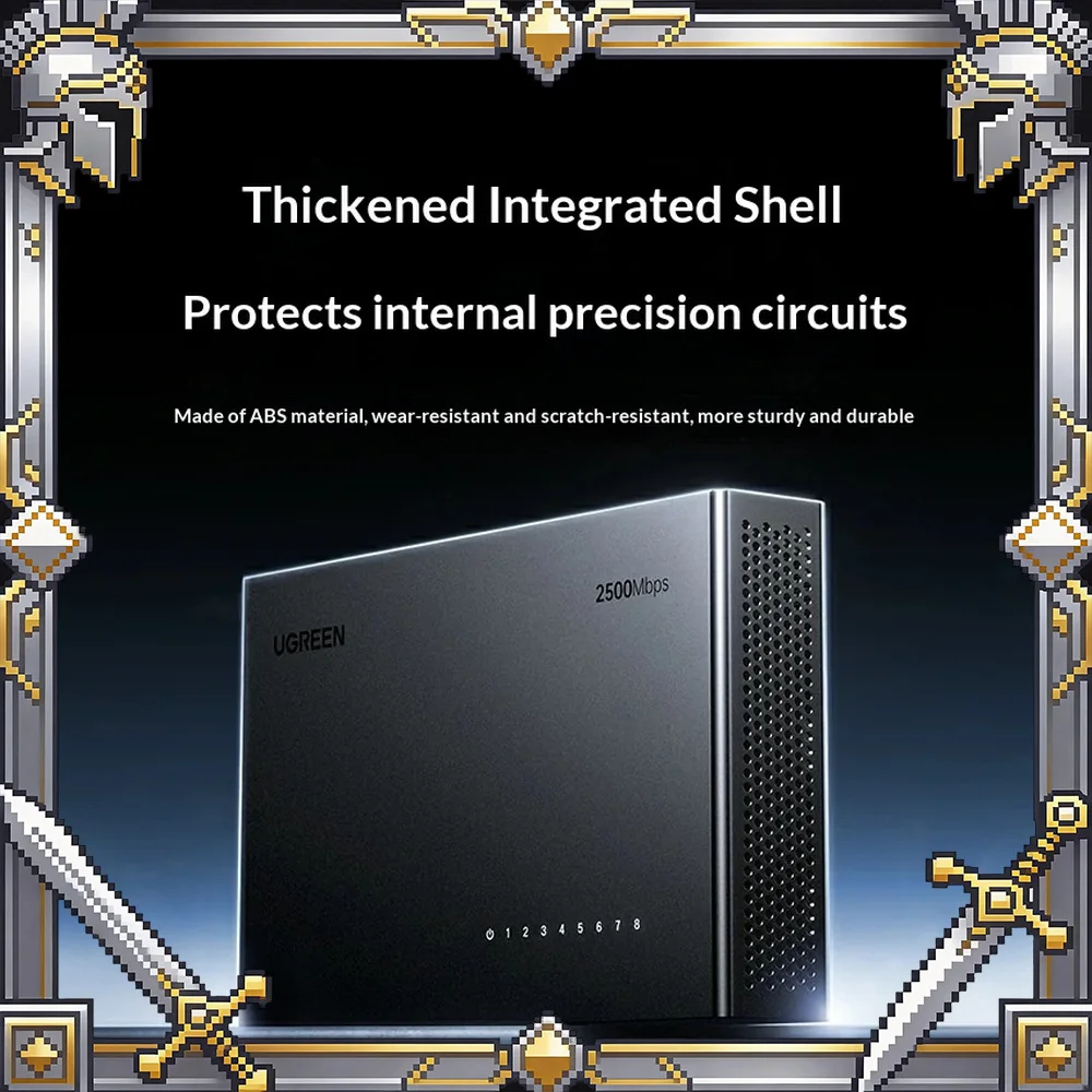 UGREEN CM954 55617 8-Port 2.5GbE Unmanaged Ethernet Switch Network Hub for NAS Desktop