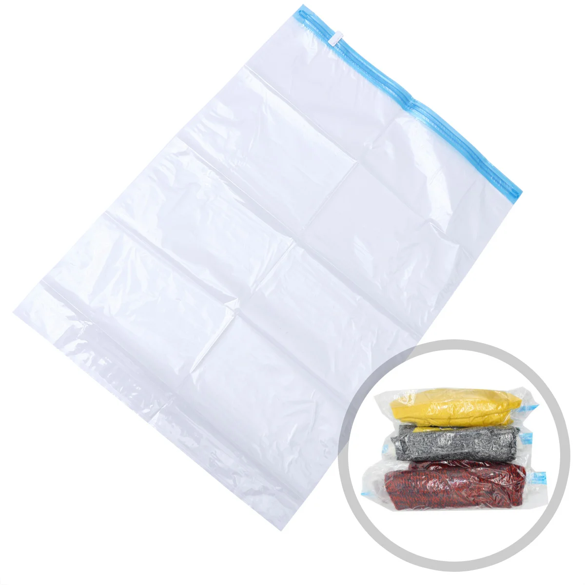 

10PCS Manually Vacuum Compressed Bag Roll Up Seal Bags Travel Space Saver Storage Bags Clothes Organizer Reusable Packing Sacks