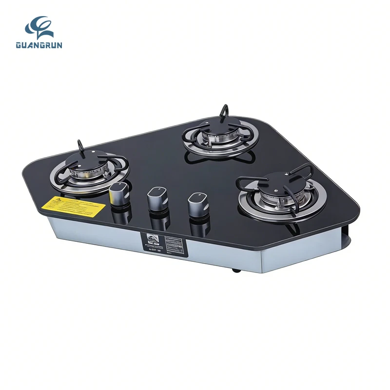 New Product Yahct RV Gas Stove 2/3 Burner Cooktop Combo Built-in L.P.G Gas Electric Ignition SMART VOLUME with BIG POWER GR-B003
