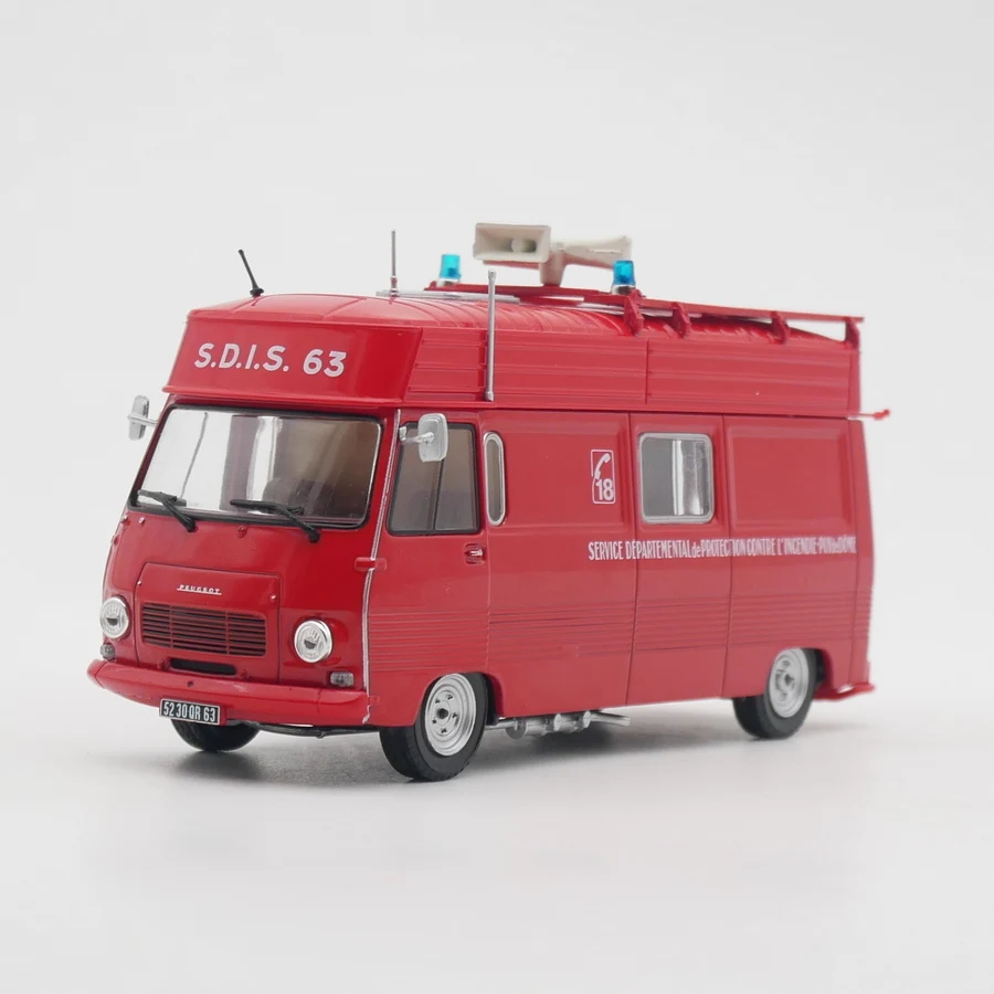 

Diecast IXO 1:43 Scale Peugeot J7 Fire Engine Ambulance Alloy Car Model Collectible Toy Gift Souvenir Display Ornament