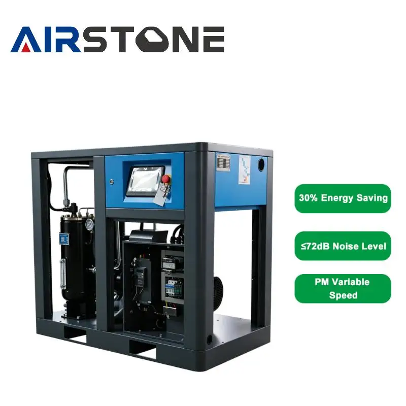 PM VSD  Single Phase Screw Air Compressor 45KW 60HP 7-10Bar Direct Drive Energy Efficient for Molding