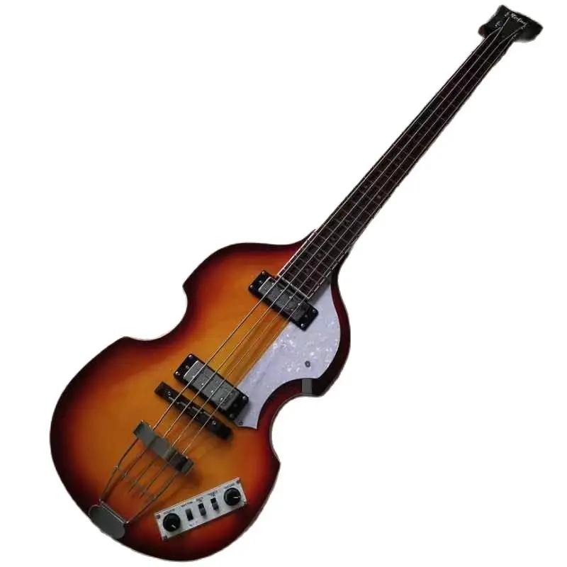 Classic 4 String Electric Guitar Bass Violin Bass Vintage Sunburst Body Hot Sale
