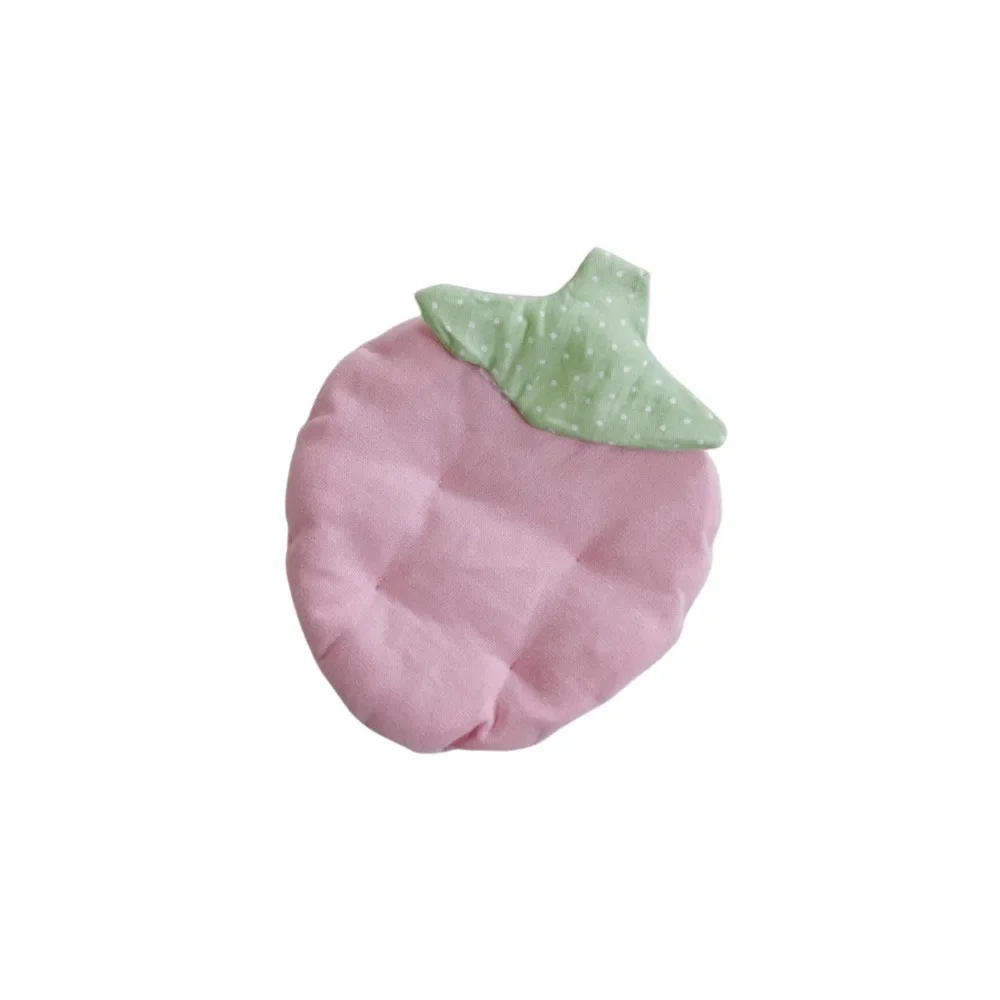Polka Dot Strawberry Coaster Kawaii Korean-Style Heat-Insulating Coaster Washable Heat Resistant Fabric Coaster Coffee Table