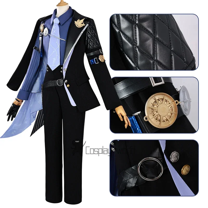 

Zenless Zone Zero Hugo Косплей Костюм Игра Vlad Hugo Куртка Брюки Одежда Хэллоуин Вечеринка Hugo Униформа Комплект Для Мужчин Мальчиков Костюм