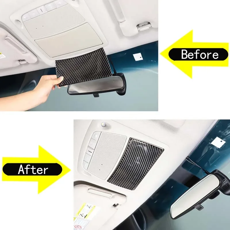 

For 2013-2018 Nissan Pathfinder soft carbon fiber car roof glasses box storage panel frame sticker car interior accessories