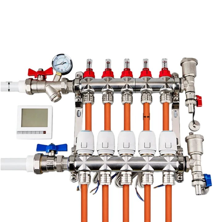 

Выгодная цена, OEM, коллектор из нержавеющей стали и латуни для гидравлического управления, расходомер для систем водяного теплого пола, гарантия 1 год