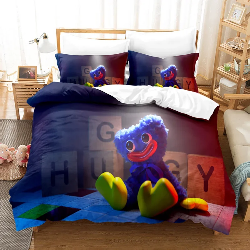 Cartoon Poppy Print Bedding Set Play Time 3D Printing Duvet-Cover Pillowcase