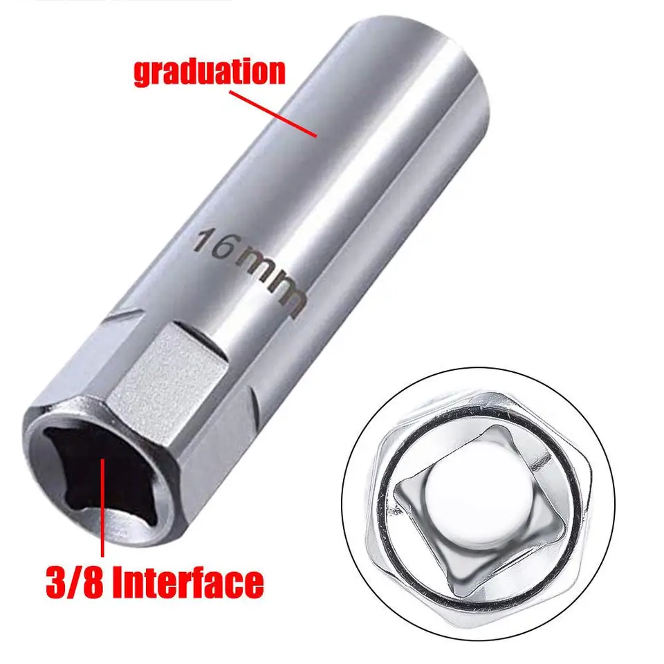 Douille Magnétique Jeu De 2 Clés à Bougie Magnétiques 14mm Et 16mm - 12 Points, Acier Chrome Vanadium | Pour Voitures Kit Mécanicien DIY