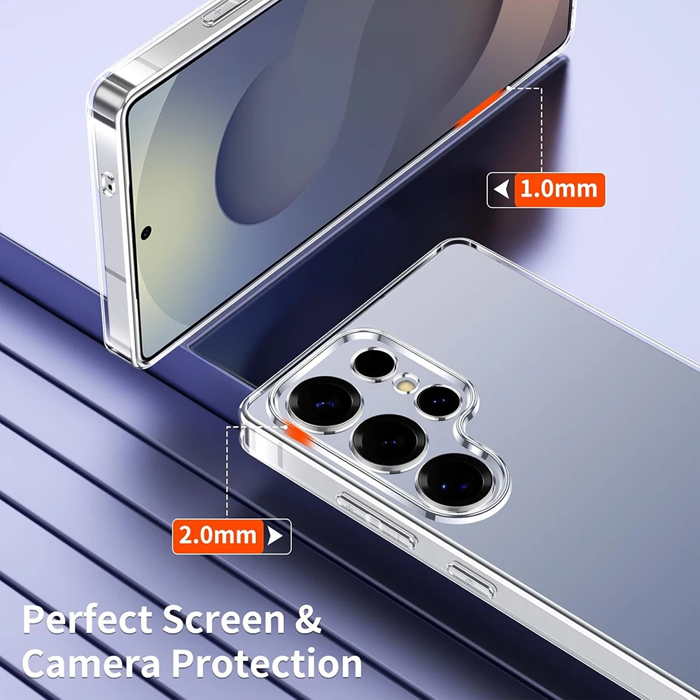 حافظة ناعمة رفيعة للغاية لهاتف سامسونج جالاكسي S26 S25 S24 S23 Ultra Plus غطاء سيليكون شفاف لهاتف سامسونج S26 S25 Edge S24 FE Shell 26