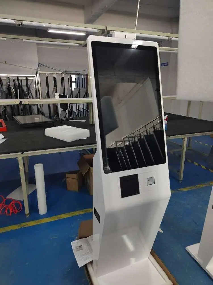 32 Inch POS Floor Stand Or Wall Mount Food Ordering Kiosks Self Service Payment Kiosk Restaurant With NFC Thermal Printer