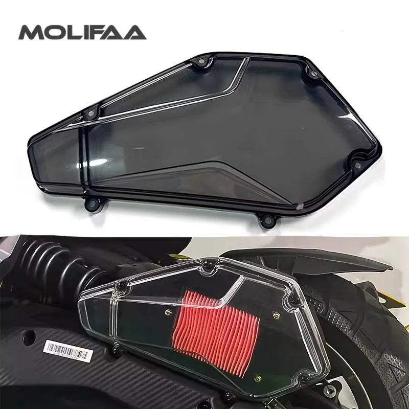 

for SYM HUSKY ADV 150 Motorcycle ABS Plastic Air Filter Cover Transparent Protection Guard Airbox Decorative Shield Accessories