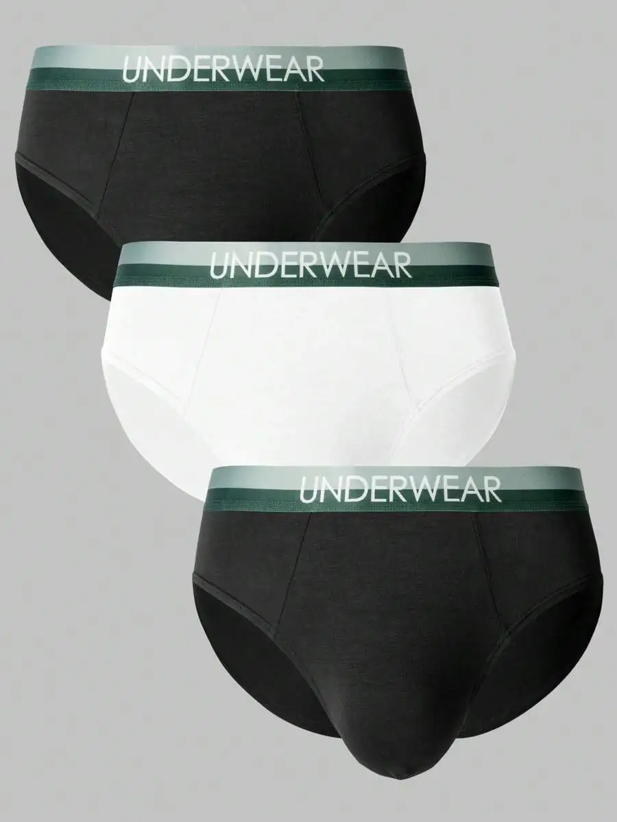 

Mens Triangle Underwear With Woven Logo Waistband 3 Pack