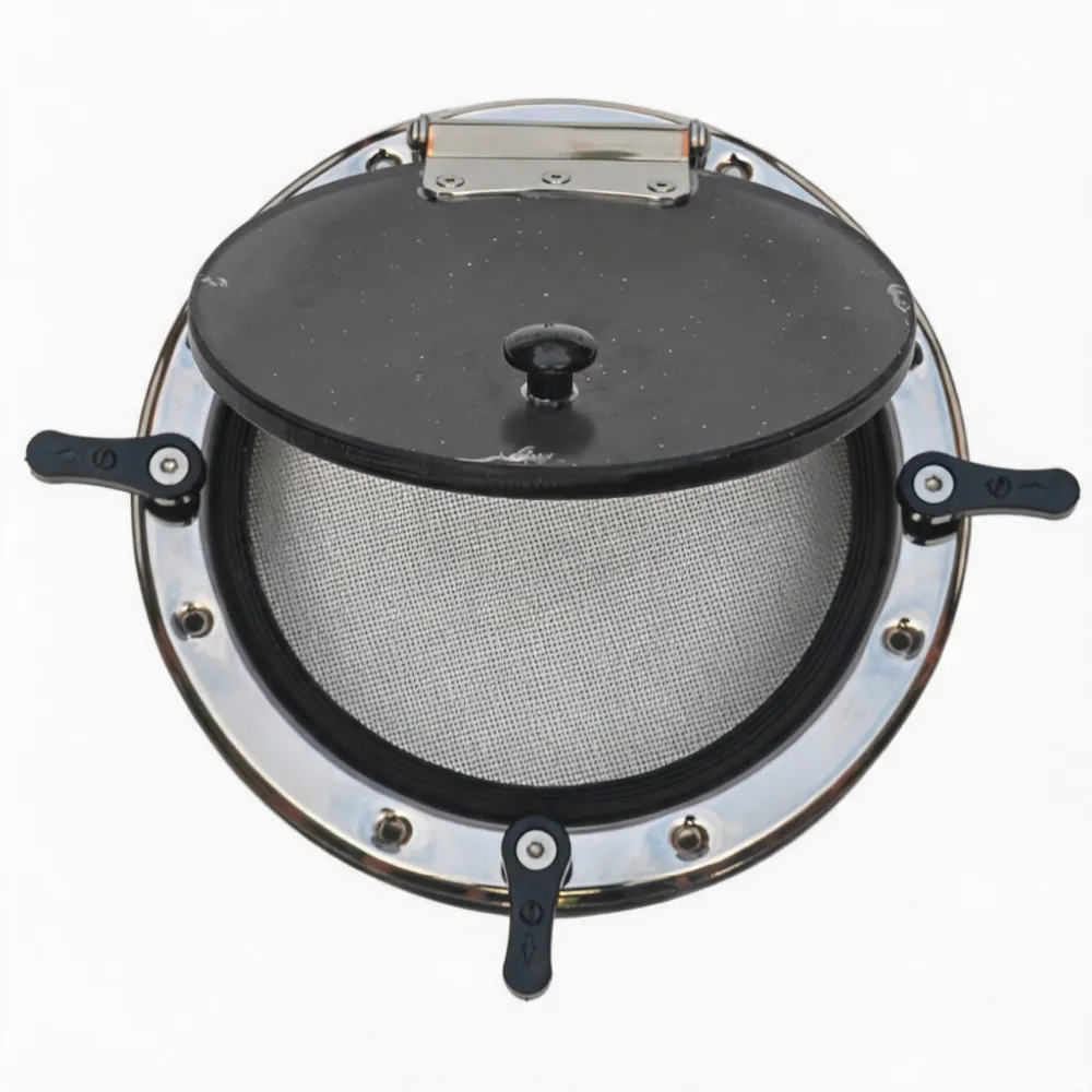 316L Stainless Steel Round Porthole Window Anti-mosquito Mesh Hatch for Yacht Boat RV Camper Ventilation Side View Window