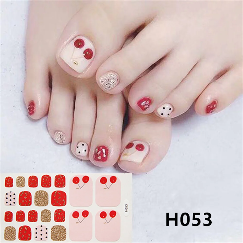 Adesivi per unghie dei piedi Manicure New Toe Care High Gloss Nail Art adesivi rimovibili per unghie dei piedi prodotti finiti estate Design unico