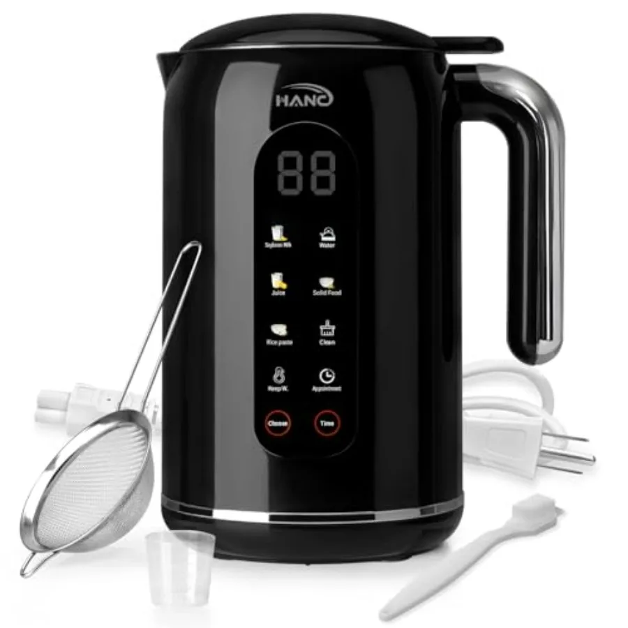 

42oz 8 in 1 Silent Automatic Nut Milk Maker for Homemade Soy Milk Oat Almond Milk Puree with Delay Start Keep Warm Boil Water S