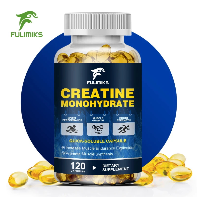 Creatine Monohydrate 3,000mg – Support Pre Workout & Healthy Muscle – Easily Absorbed, 60/120 Capsules