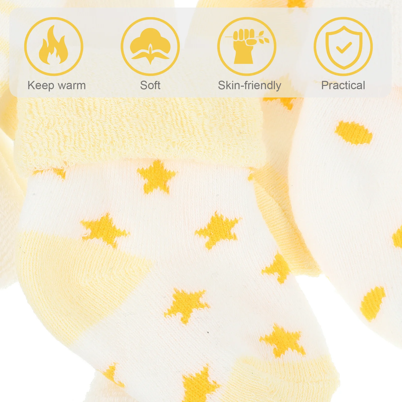 

Baby Winter Newborn Warm Cotton Socks Toddler High Ankle Grip Socks For Girls Boys Cold Weather Daily Use Soft