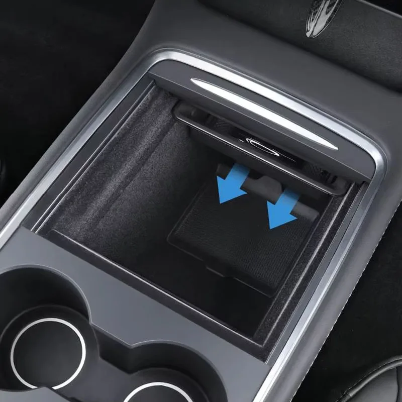 Pack of 4 Vehicle Center Comfort Organizers Highlighting Concealed Storage Compartment Double Cup Possessors and Efficient