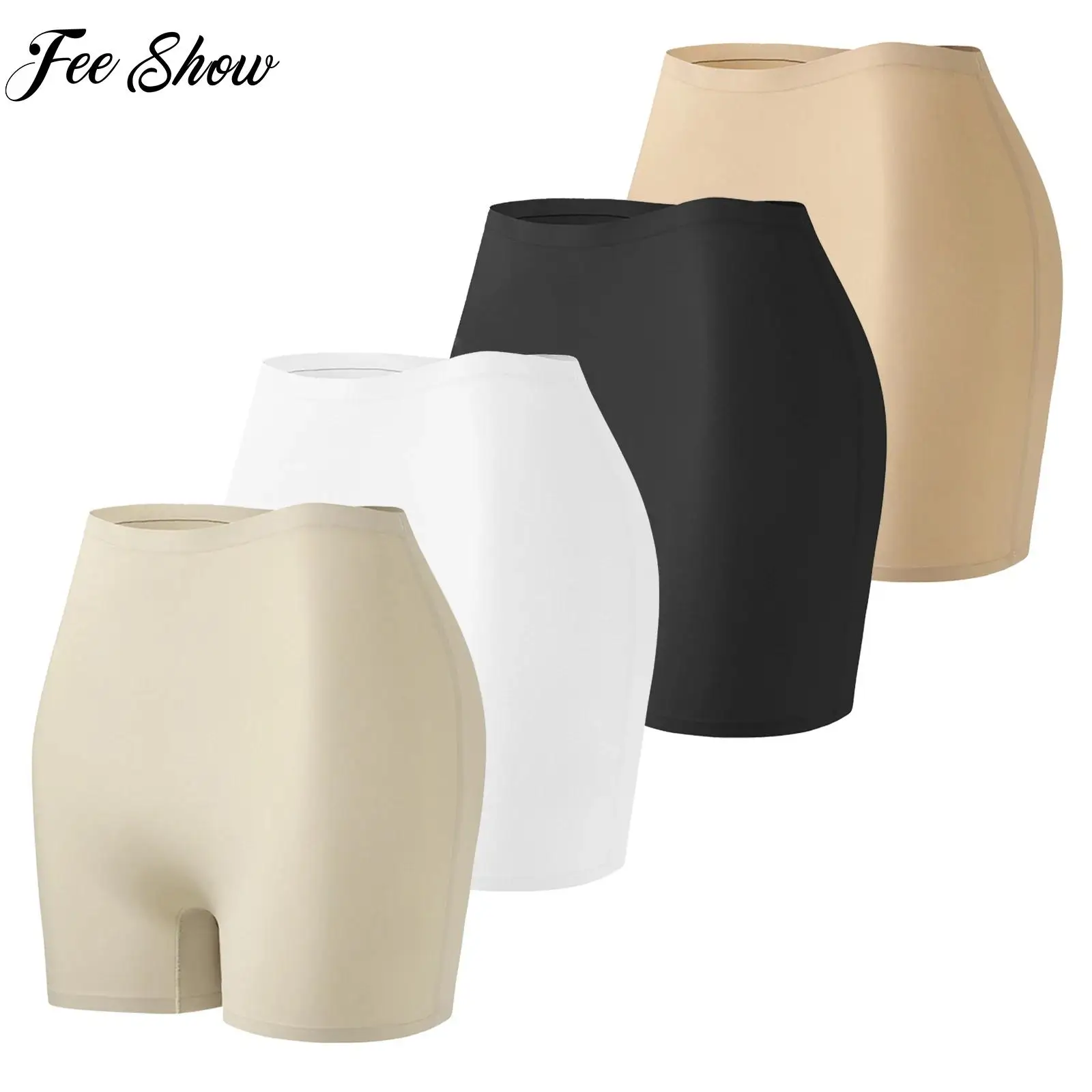 #S-XL Women High Waist Seamless Shorts Elastic Waistband Panties Underwear Workout Yoga Sportswear