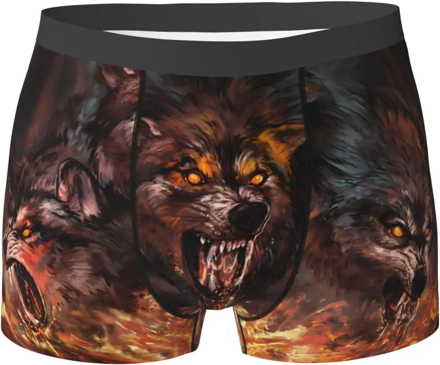 Herren Slips Unterhose Feury Hound Print Herren weiche Unterwäsche, bequemer atmungsaktiver kurzer Kofferraum