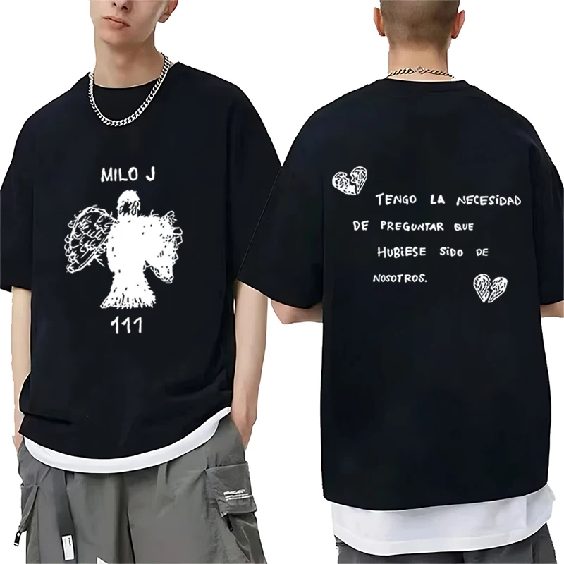 

Rapper Milo J T Shirt 111 Album Merch print T-shirts Men Women Pure Fashion Hip HopT-shirt Streetwear Top plus size tops Tee