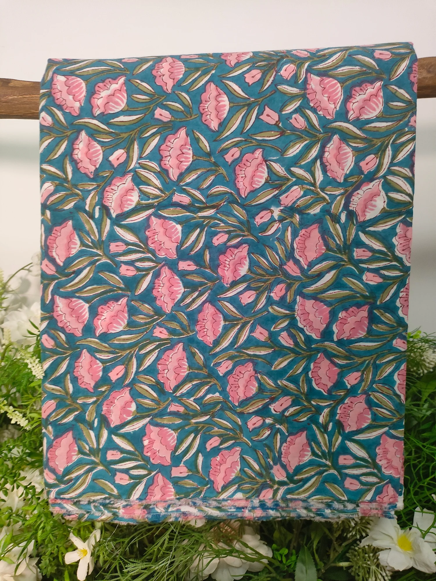 

Hand Block Print Soft Vintage 100% Cotton Fabric Sew Dress Fabrics For Patchwork Needlework Quilting Handmade DIY Material