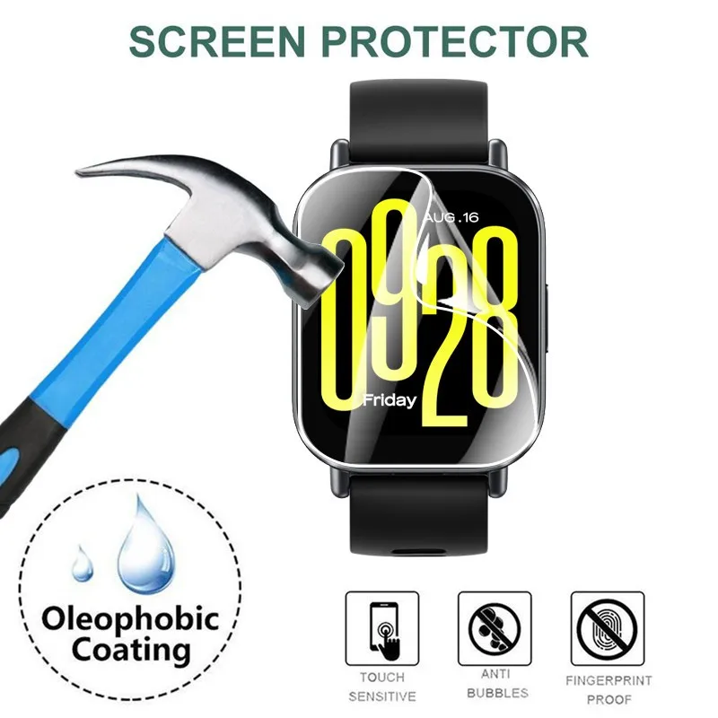 9D HD Screen Protector For Redmi Watch 5 Lite Tempered Glass Film for redmi watch 5 active Smartwatch Screen Protective Film3PCS