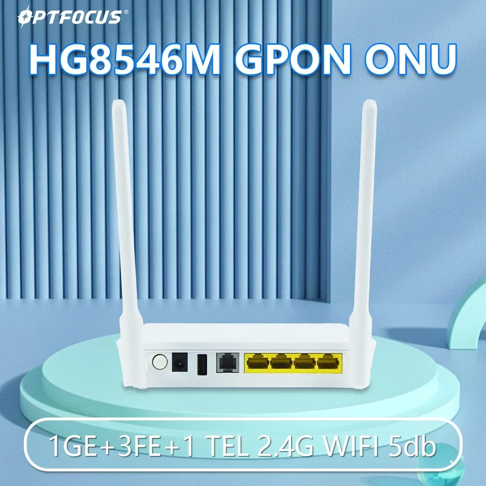 

OPTFOCUS HG8546M GPON ONU NEW Original APC UPC ONT 1GE 3FE VIOP 5G WIFI FTTH Modem Router Huawe GPON XPON ONU