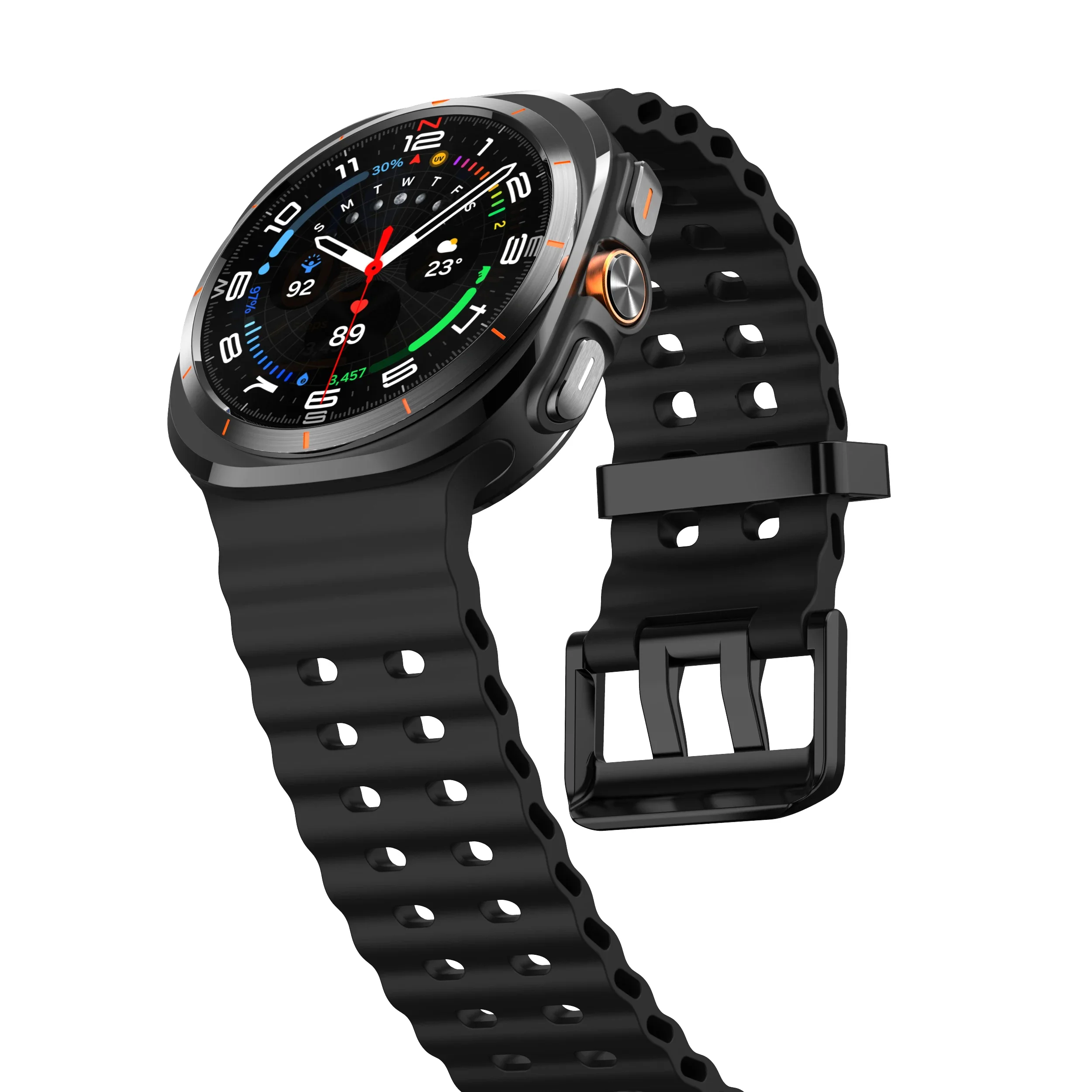 Sportowy pasek silikonowy do zegarka Samsung Galaxy Ultra Marine Bransoletka z paskiem do zegarka GalaxyWatch Ultra 47 mm Akcesoria do paska do