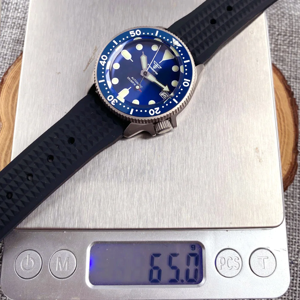 2024 New Tandorio Retro Dive Automatic Men Lady Watch 37mm Real Titanium Case NH35 Movement 120 Clicks Luminous Dial
