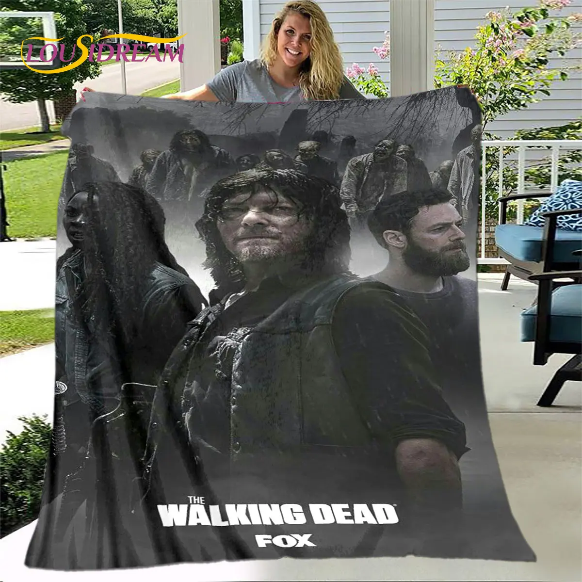 The Walking Dead Horror Soft Plush coperta, coperta di flanella coperta per soggiorno camera da letto divano Picnic Cover Bettdecke