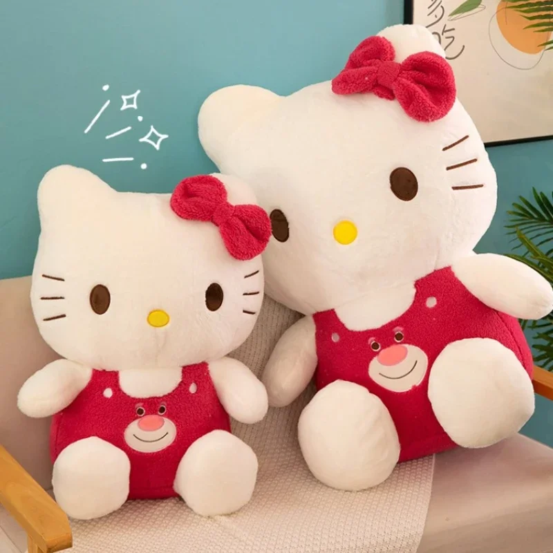 

Sanrio Hellokitty Kawaii Anime Doll Pillow Doll Hello Kitty Plush Toy Room Decoration To Accompany Children To Sleep Gifts