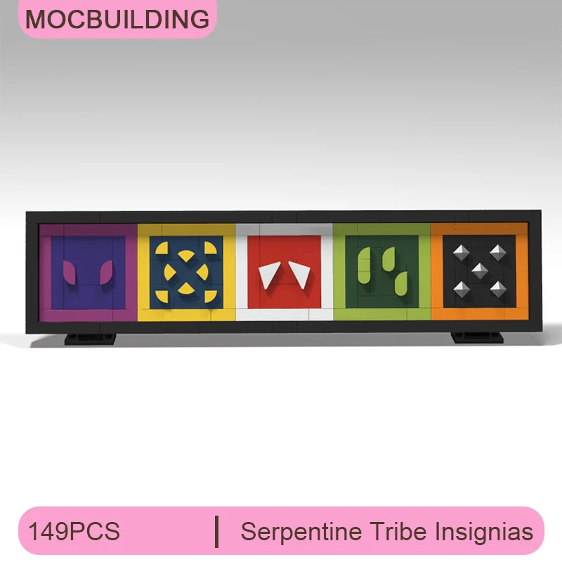 

Конструктор MOC: Модель "Значки племени Серпентинов" (149 деталей) – Сборная модель для коллекции, креативный подарок на Рождество
