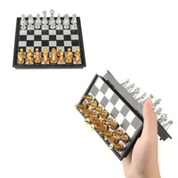 Mini Magnetic Chess Board Games, Small Portable Folding Chess  Classic Backgammon Checkers Travel Set Toys for Kids Adult Gift