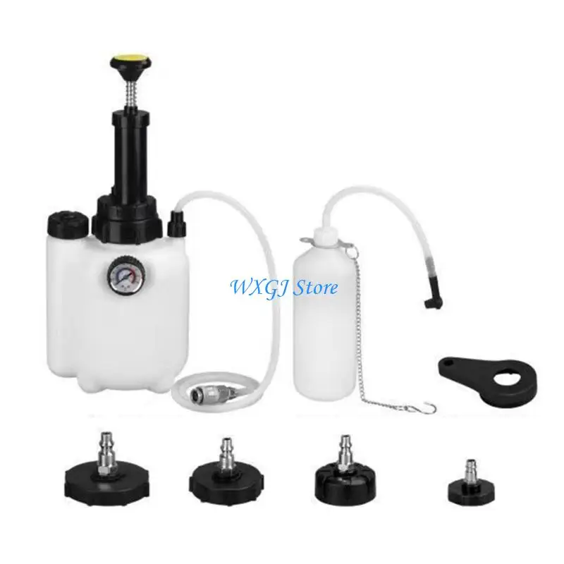 

37JE Automotive Brake Fluid Evacuators 4 Port System 3L Quick Oil Replacement Simple to Operate for Professional Repair