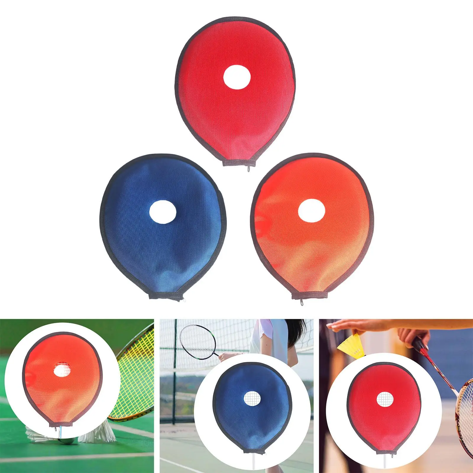 Cubierta de cabeza de raqueta de bádminton, accesorios para golpear para entrenamiento en el patio trasero