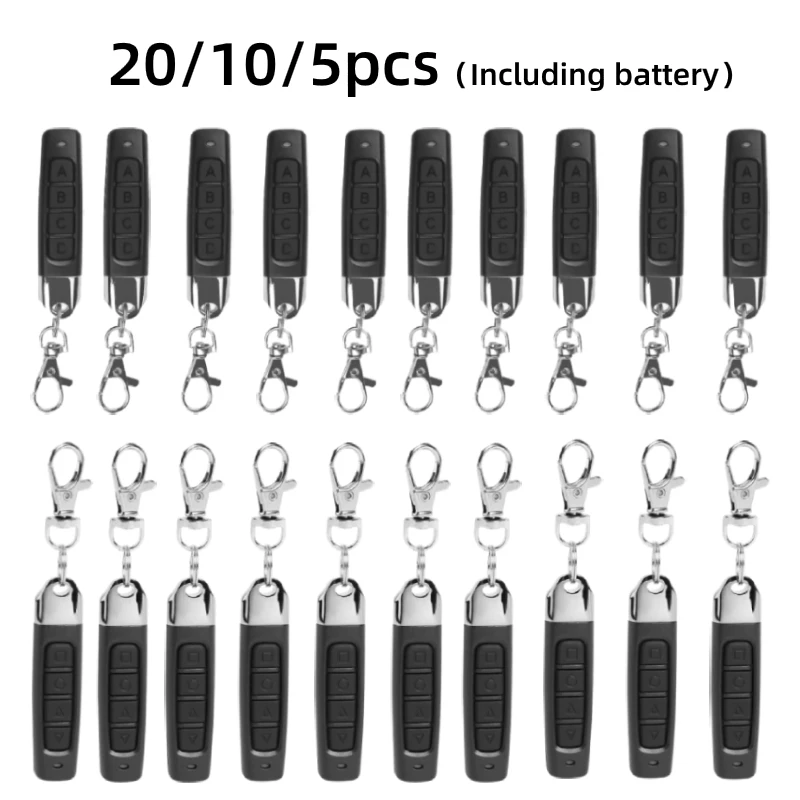 1-20PCS 433MHZ Copy Remote Control Auto 4 Channe Code Garage Gate Door Opener Remote Control Duplicator Cloning Code Car Key