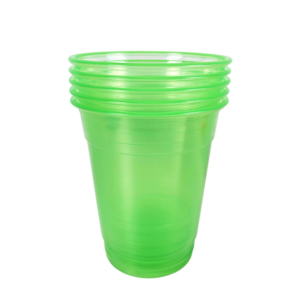 10–100 Stück Plastikbecher, neonleuchtende Plastik-Partybecher, verschiedene Neonfarben für Partys, Hochzeit, Geburtstag, Einweg-Trinkbecher – Detail 4