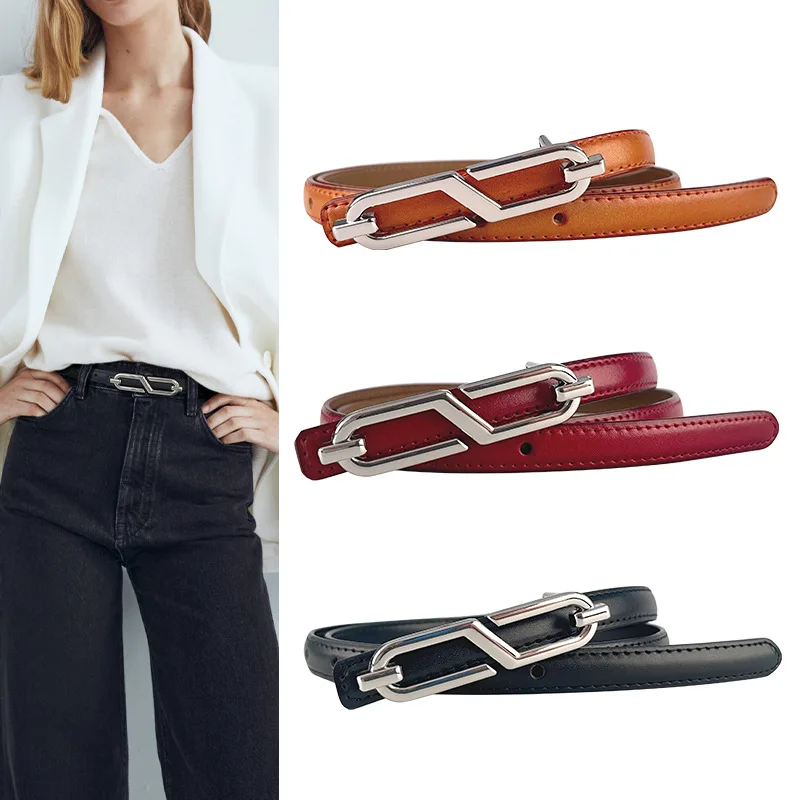 

New Thin Leather Jeans Women Waistband Belt Fashion Jeans Dress Sweater Shorts Belt for Ladies