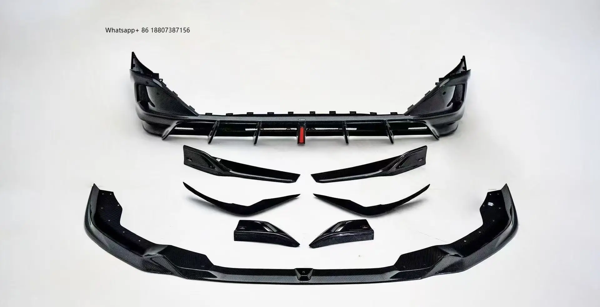 

For G60 G68 5 Series 2024+ Carbon Fiber Front Bumper Lip with Exhaust Cut-Outs Bolt-On Installation New MP Style Design