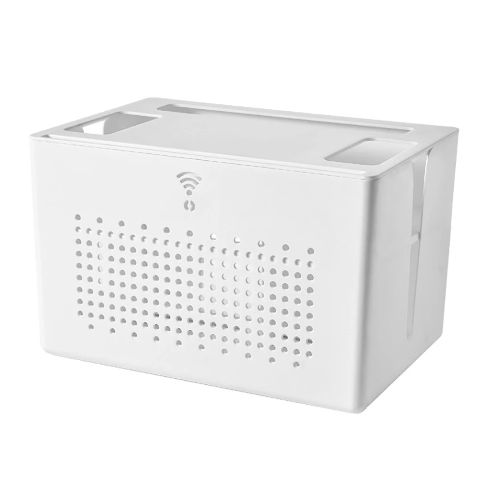 1PCS Desktop Buchse Draht Organizer Box Doppel-Schicht Drahtlose Wifi Lagerung Box Set Top Rack Power Streifen Finishing box