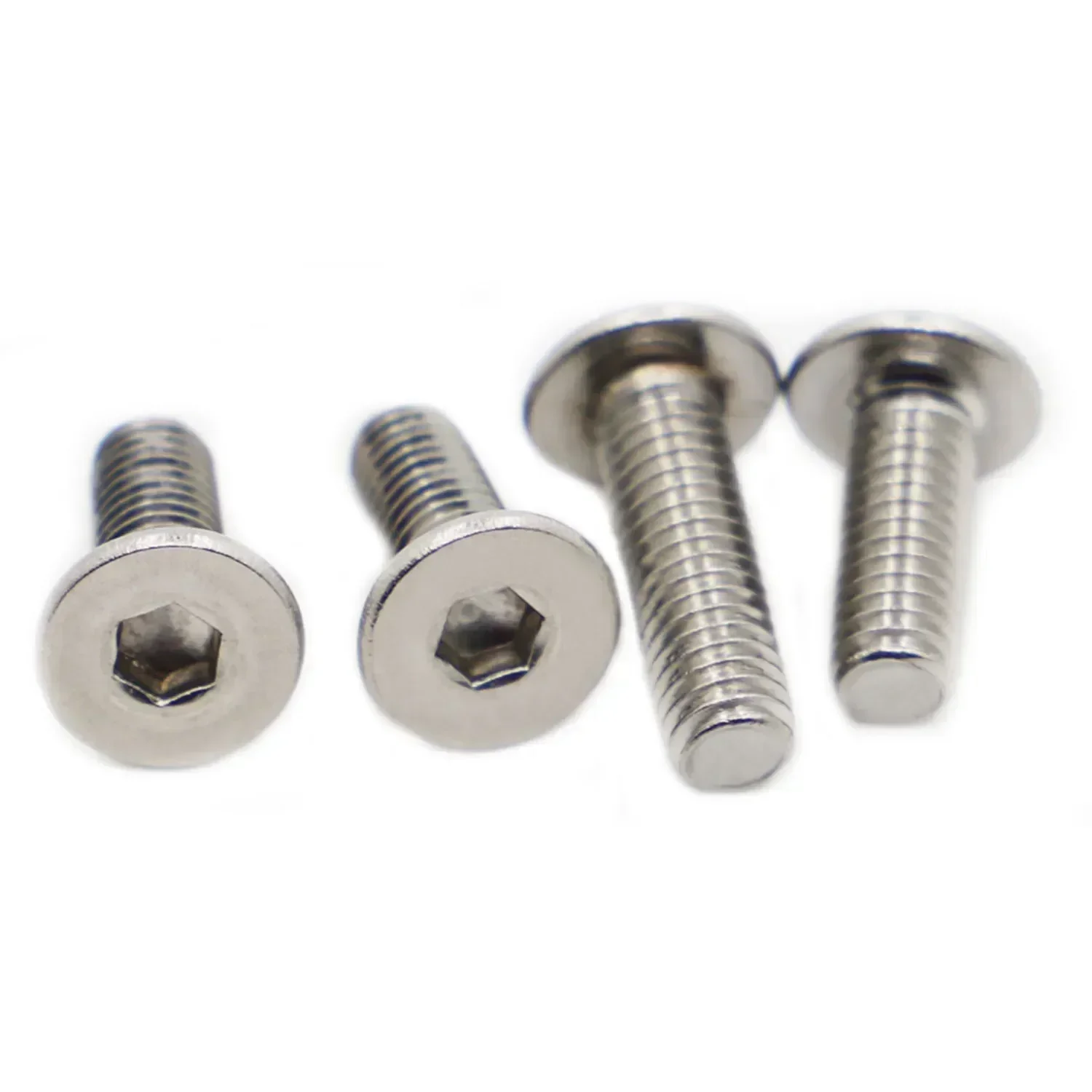 5-50PCS CM M1.6 M2 M2.5 M3 M4 M5 M6 M8 304 Stainless Steel Hex Socket Ultra Thin Super Low Flat Wafer Head Screw Bolt