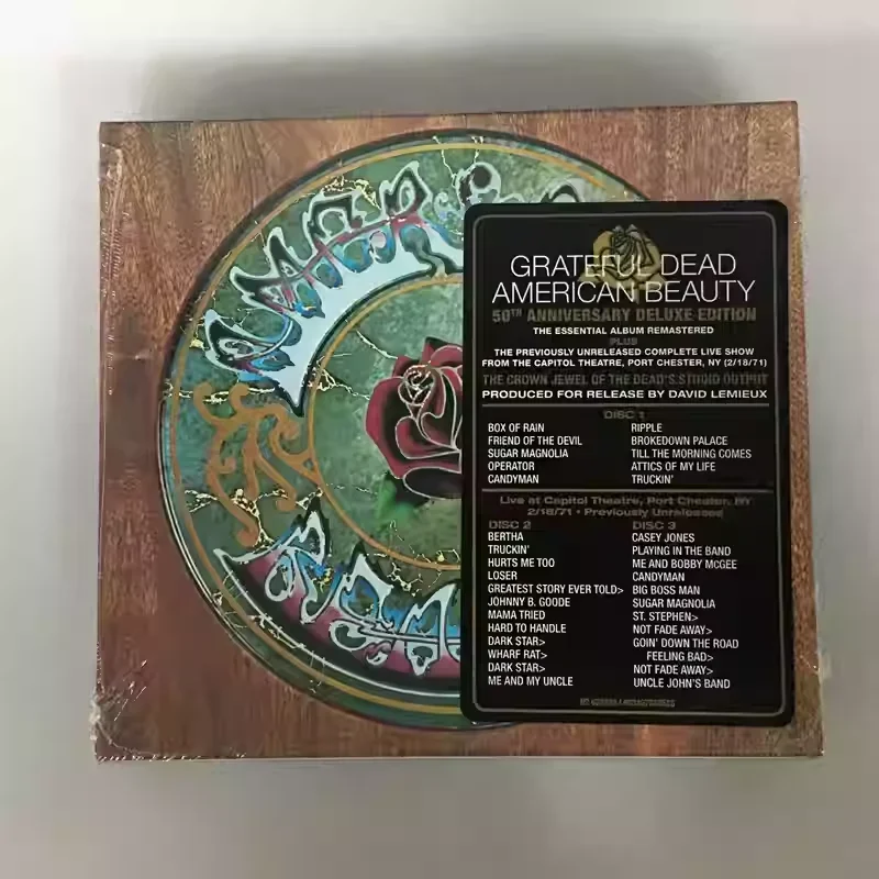 Classic Psychedelic Rock Album Grateful Dead Music CD American Beauty Music Record 3CD Cosplay Walkman Car Soundtracks Box Gifts