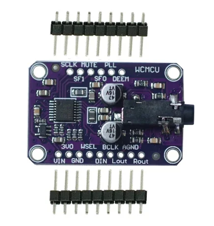 1PCS DAC Module 1334 UDA1334A I2S DAC Audio Stereo Decoder Module Board For Arduino 3.3V - 5V